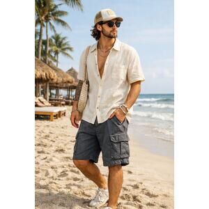 CSG Dalles Cargo Shorts NWT 36 Gray Utility Streetwear Gorpcore Hiking Camping